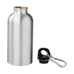 Sleek aluminium bottle, 400 ml silver colour