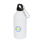 Aluminium bottle with matte finish, 400 ml white colour