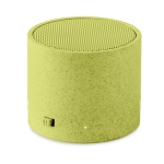 Affordable wireless speaker, wheat straw housing, 2h playtime green colour