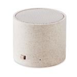 Affordable wireless speaker, wheat straw housing, 2h playtime beige colour