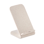 Wireless wheat-straw smartphone charging station beige colour