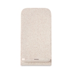 Wireless wheat-straw smartphone charging station beige colour fifth view