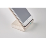 Wireless wheat-straw smartphone charging station beige colour sixth view