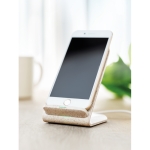 Wireless wheat-straw smartphone charging station beige colour ambient view