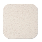 Wireless wheat-straw phone charger pad beige colour third view