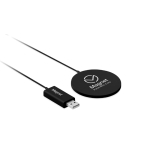 Wireless mobile phone charging pad, ultra slim black colour main view