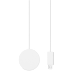 Wireless mobile phone charging pad, ultra slim white colour third view