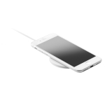 Wireless mobile phone charging pad, ultra slim white colour fourth view