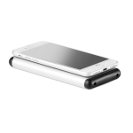 Power bank with suction cups, 10,000 mAh matt silver colour third view