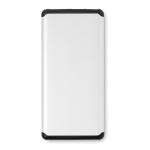 Power bank with suction cups, 10,000 mAh matt silver colour fifth view