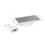 Charging set wireless charging station, USB-A to micro-B cable white colour fourth view