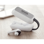 Wireless Bluetooth earphones with charging case for gifting white colour main ambient view