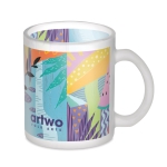 Matte glass mug for full colour sublimation, 300ml transparent white colour second main view