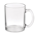 High-gloss glass mug for sublimation, 300 ml transparent colour