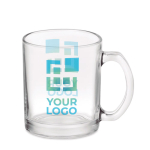 High-gloss glass mug for sublimation, 300 ml transparent colour view with print area