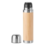 Thermos flask with bamboo surface for promotions, 400 ml wood colour second view