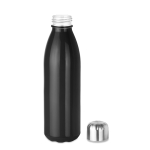 Coloured glass bottle with steel lid, 650 ml black colour second view