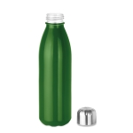 Coloured glass bottle with steel lid, 650 ml green colour second view