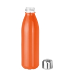 Coloured glass bottle with steel lid, 650 ml orange colour second view