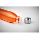 Coloured glass bottle with steel lid, 650 ml orange colour fourth view