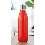 Coloured glass bottle with steel lid, 650 ml orange colour ambient view