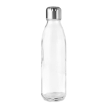 Coloured glass bottle with steel lid, 650 ml transparent colour