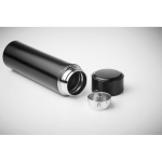 Thermos flask with temperature display, silver & black, 450 ml black colour third view