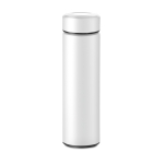 Stainless steel thermos flask with tea infuser, 470 ml white colour