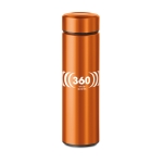 Stainless steel thermos flask with tea infuser, 470 ml orange colour second main view