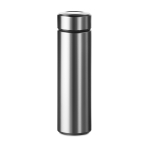 Stainless steel thermos flask with tea infuser, 470 ml matt silver colour