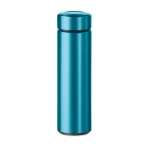 Stainless steel thermos flask with tea infuser, 470 ml light blue colour