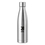 Stainless steel thermos bottle, 500 ml matt silver colour main view