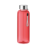 Leak-proof water bottle, recycled plastic, 500 ml transparent red colour