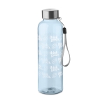 Leak-proof water bottle, recycled plastic, 500 ml transparent light blue colour second main view