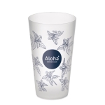 Reusable PP cup with frosted finish surface, 550 ml transparent white colour main view