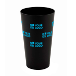 Reusable PP cup with frosted finish surface, 550 ml view with print area