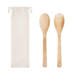 Bamboo salad servers in a bag, for cooks second view