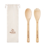 Bamboo salad servers in a bag, for cooks main view