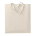 Affordable cotton tote bag with short handles, 140 g/m2 beige colour second view