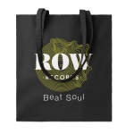 Affordable tote bag in bright colours for events, 180 g/m2 black colour main view