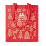 Affordable tote bag in bright colours for events, 180 g/m2 red colour second main view