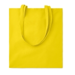 Affordable tote bag in bright colours for events, 180 g/m2 yellow colour