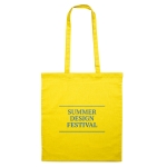 Affordable tote bag in bright colours for events, 180 g/m2 yellow colour second main view