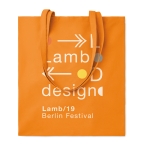 Affordable tote bag in bright colours for events, 180 g/m2 orange colour main view