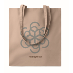 Affordable tote bag in bright colours for events, 180 g/m2 sand colour main view