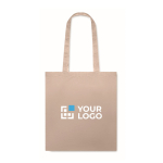 Affordable tote bag in bright colours for events, 180 g/m2 sand colour view with print area