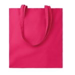 Affordable tote bag in bright colours for events, 180 g/m2 fuchsia colour