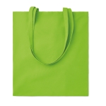 Affordable tote bag in bright colours for events, 180 g/m2 lime colour