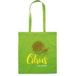 Affordable tote bag in bright colours for events, 180 g/m2 lime colour second main view