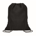 Drawstring bag made of 1200D polyester black colour